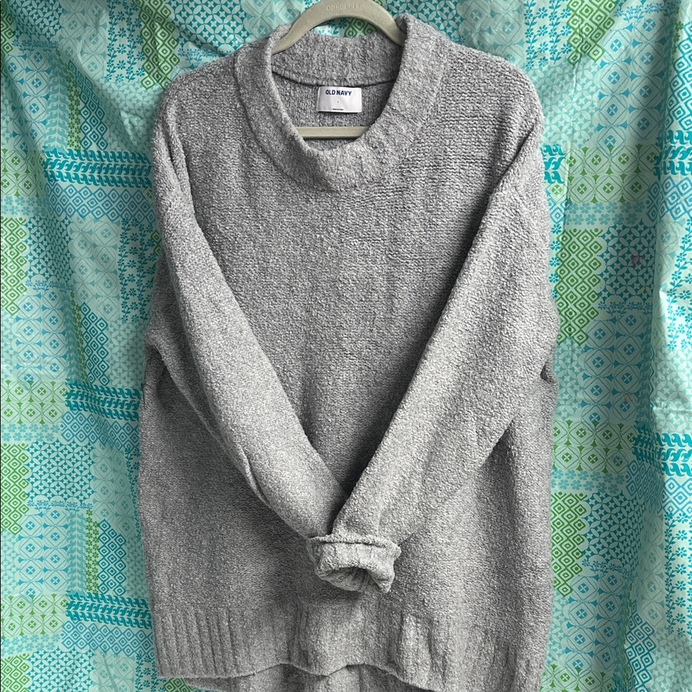 Old Navy Gray Cowl Neck Sweater